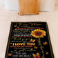 Sunflower To My Mom Flannel Blanket For Cozy Bedroom Sofa Decor