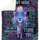 Lion Love To My Mom You Are The World Flannel Blanket For Cozy Bedroom Sofa Decor