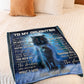 Wolf Step Out Of The Shadows Daughter Gift Flannel Blanket For Cozy Bedroom Sofa Decor