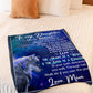 Wolf Believe In Yourself Daughter Gift Flannel Blanket For Cozy Bedroom Sofa Decor