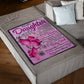 Butterfly To My Daughter Sometimes It's Hard Pink Flannel Blanket For Cozy Bedroom Sofa Decor