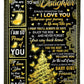 Family I Am So Proud Of You Daughter Gift Christmas Flannel Blanket For Cozy Bedroom Sofa Decor