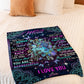 Floral I Love You With All My Heart Mother Flannel Blanket For Cozy Bedroom Sofa Decor