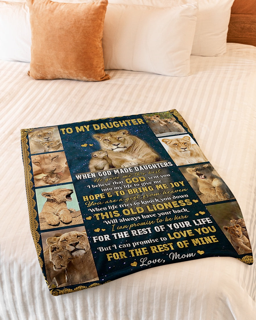 Lion The Rest Of Your Life Daughter Gift Flannel Blanket For Cozy Bedroom Sofa Decor