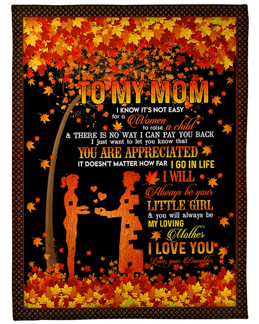 Family I Love You To The Moon And Back Little Girl Flannel Blanket For Cozy Bedroom Sofa Decor