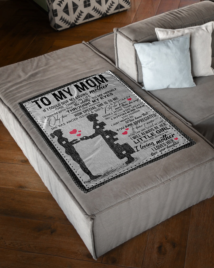 Family I Will Always Be Her Little Girl Mother Flannel Blanket For Cozy Bedroom Sofa Decor