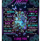 Floral I Love You With All My Heart Mother Flannel Blanket For Cozy Bedroom Sofa Decor