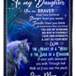 Wolf Believe In Yourself Daughter Gift Flannel Blanket For Cozy Bedroom Sofa Decor