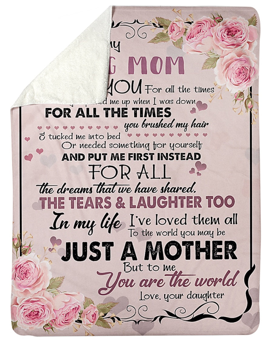 Family I Love You To The Moon And Back Floral Flannel Blanket For Cozy Bedroom Sofa Decor
