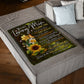 Sunflower You Are My Hero Flannel Blanket For Cozy Bedroom Sofa Decor