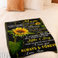 Sunflower You Mean The World To Me Little Boy Flannel Blanket For Cozy Bedroom Sofa Decor