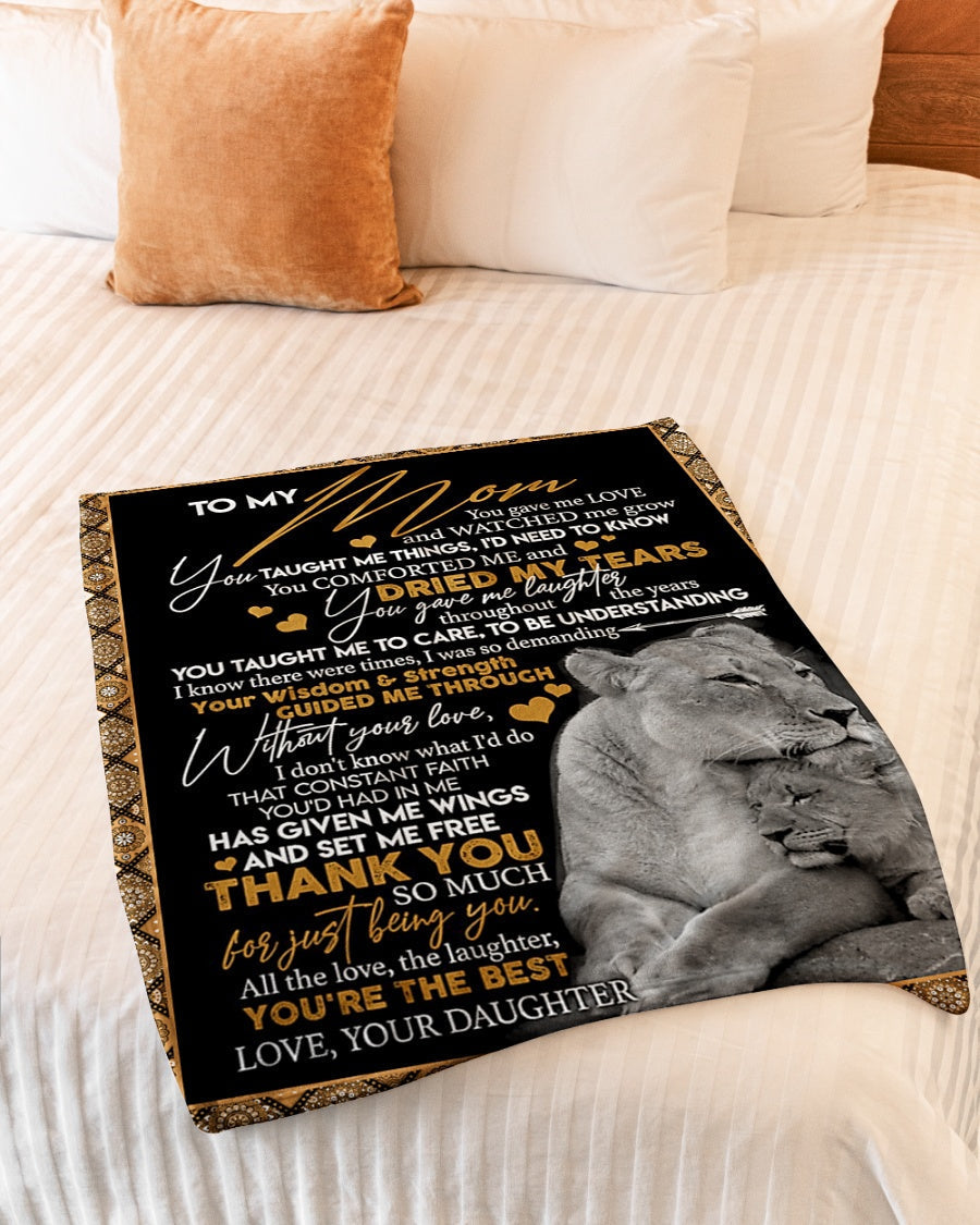 Lion I Love You With All My Heart Thank You Flannel Blanket For Cozy Bedroom Sofa Decor