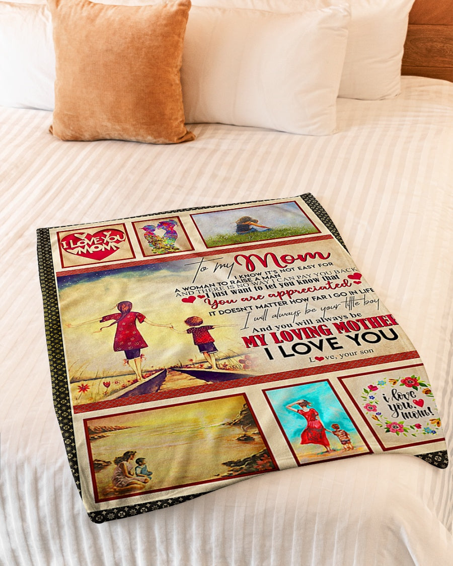 Family To My Mom You Are Appreciated Flannel Blanket For Cozy Bedroom Sofa Decor