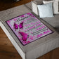 Family It's Hard To Find Words To Tell You Mom To Daughter Pink Flannel Blanket For Cozy Bedroom Sofa Decor