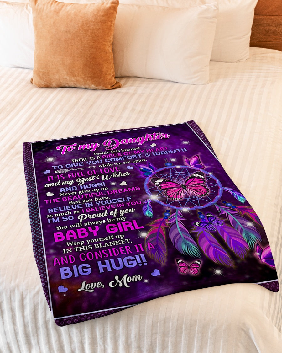 Butterfly It Is Full Of Love Daughter Gift Flannel Blanket For Cozy Bedroom Sofa Decor
