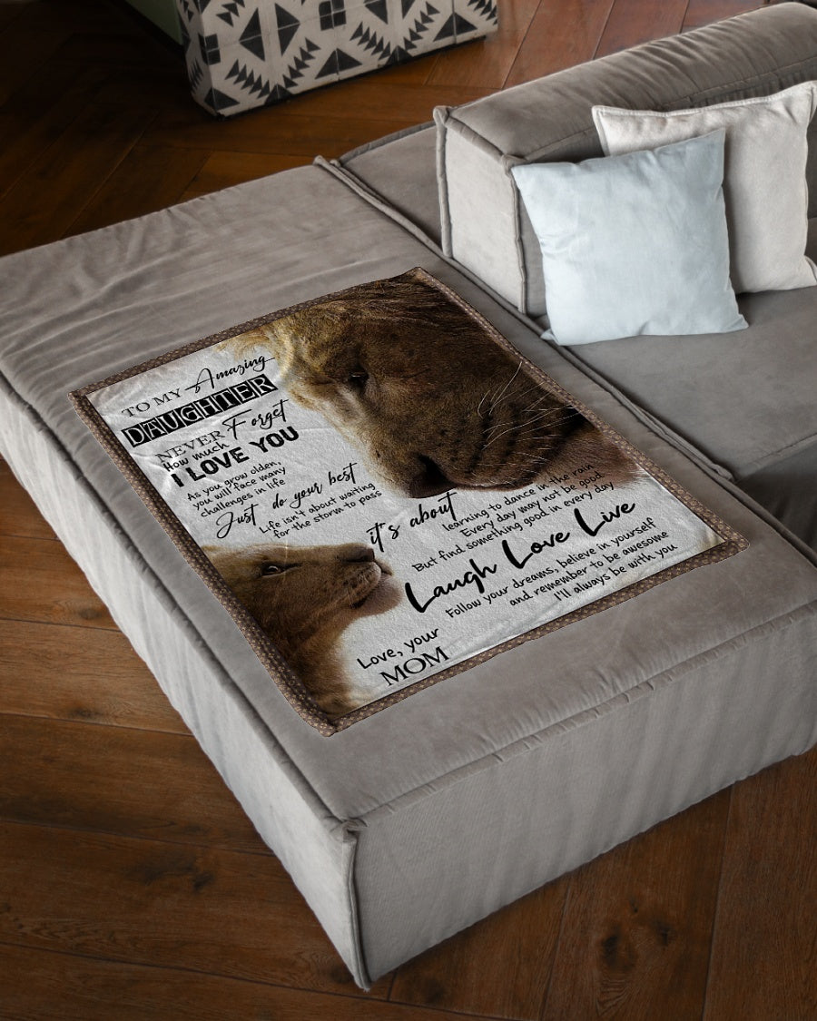 Lion You Will Always Be My Loving Mother Flannel Blanket For Cozy Bedroom Sofa Decor