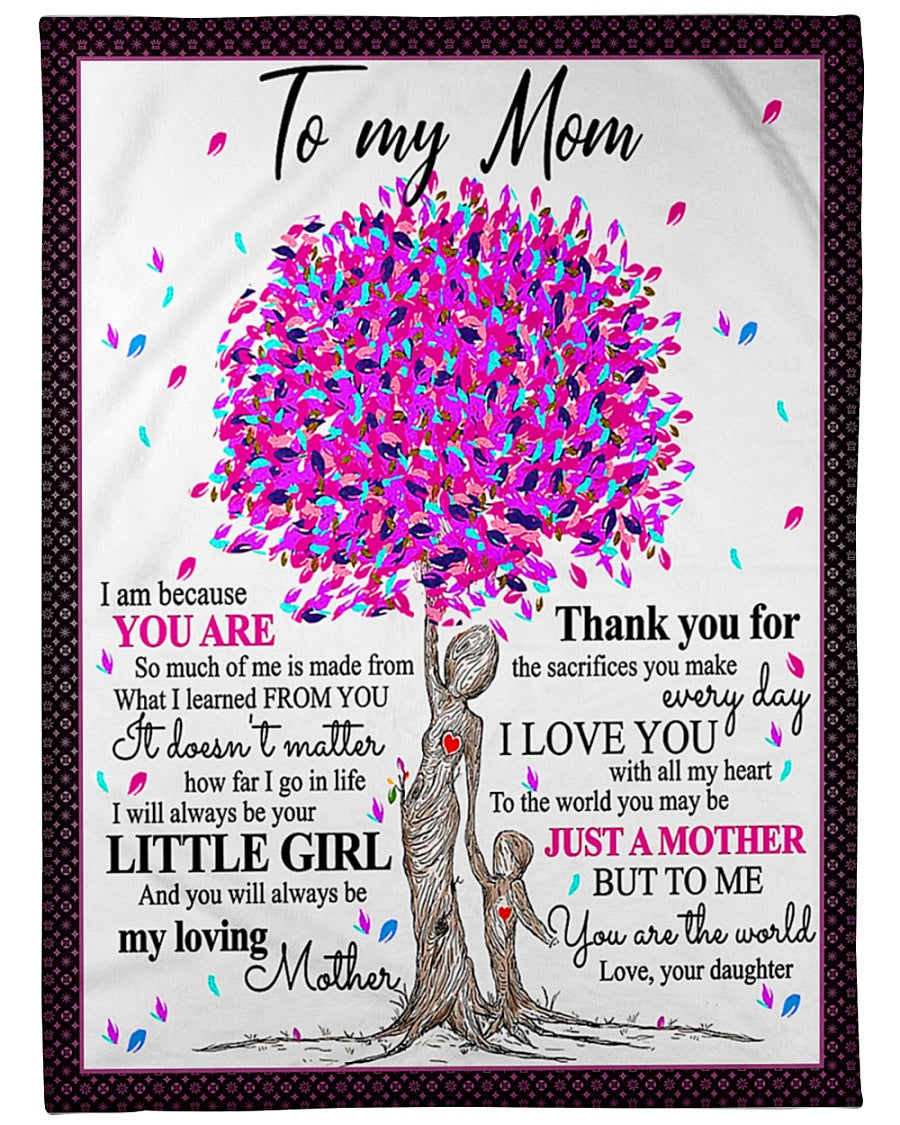 Family To Me You Are The World Little Girl Flannel Blanket For Cozy Bedroom Sofa Decor