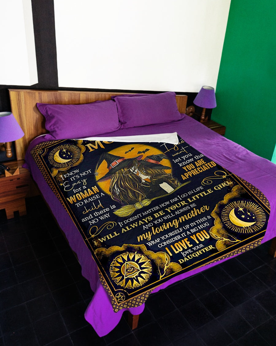 Witch You Will Always Be My Loving Mother Flannel Blanket For Cozy Bedroom Sofa Decor