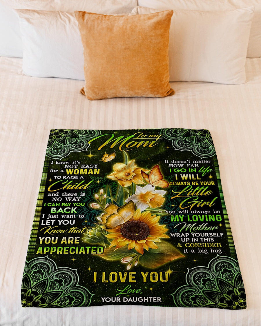 Sunflower Will Always Be The Greatest Mom Flannel Blanket For Cozy Bedroom Sofa Decor