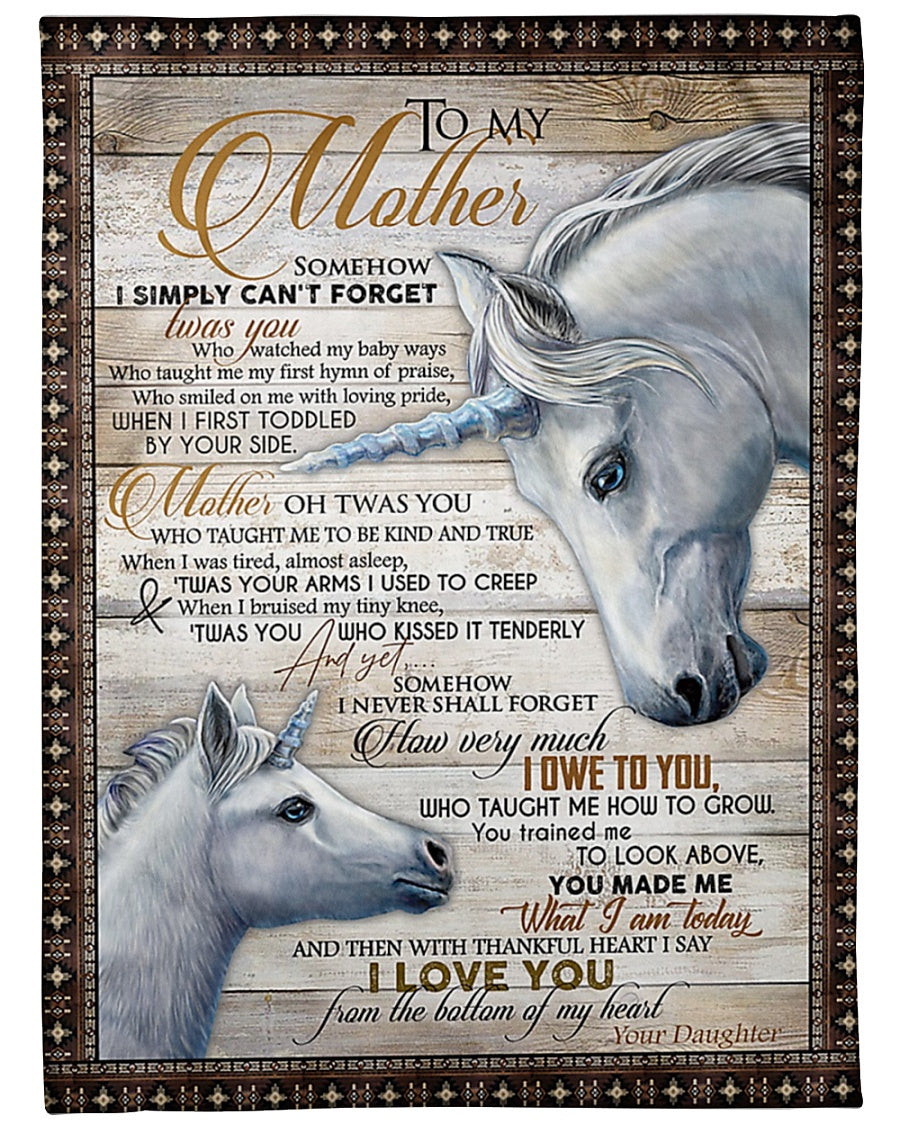 Horse I Loved You My Whole Life Flannel Blanket For Cozy Bedroom Sofa Decor