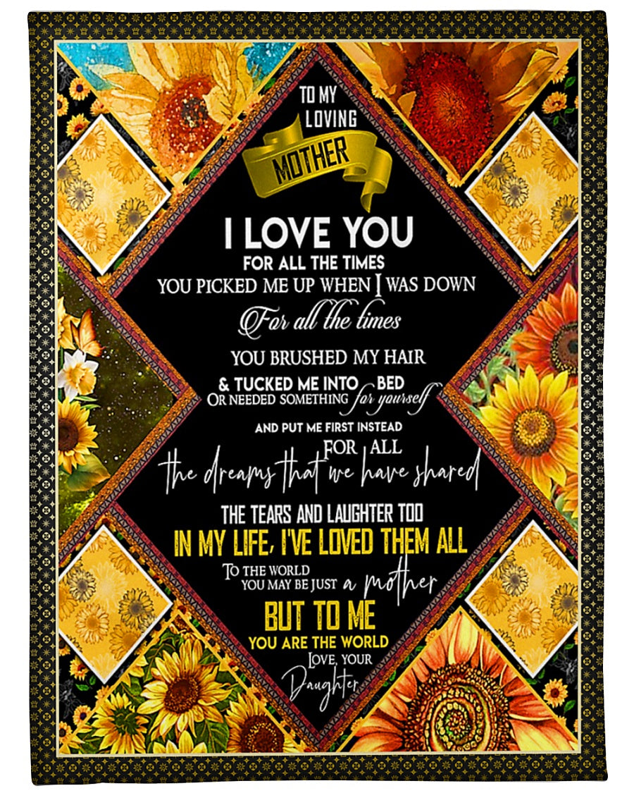 Sunflower You Will Always Be My Loving Mother In My Life Flannel Blanket For Cozy Bedroom Sofa Decor