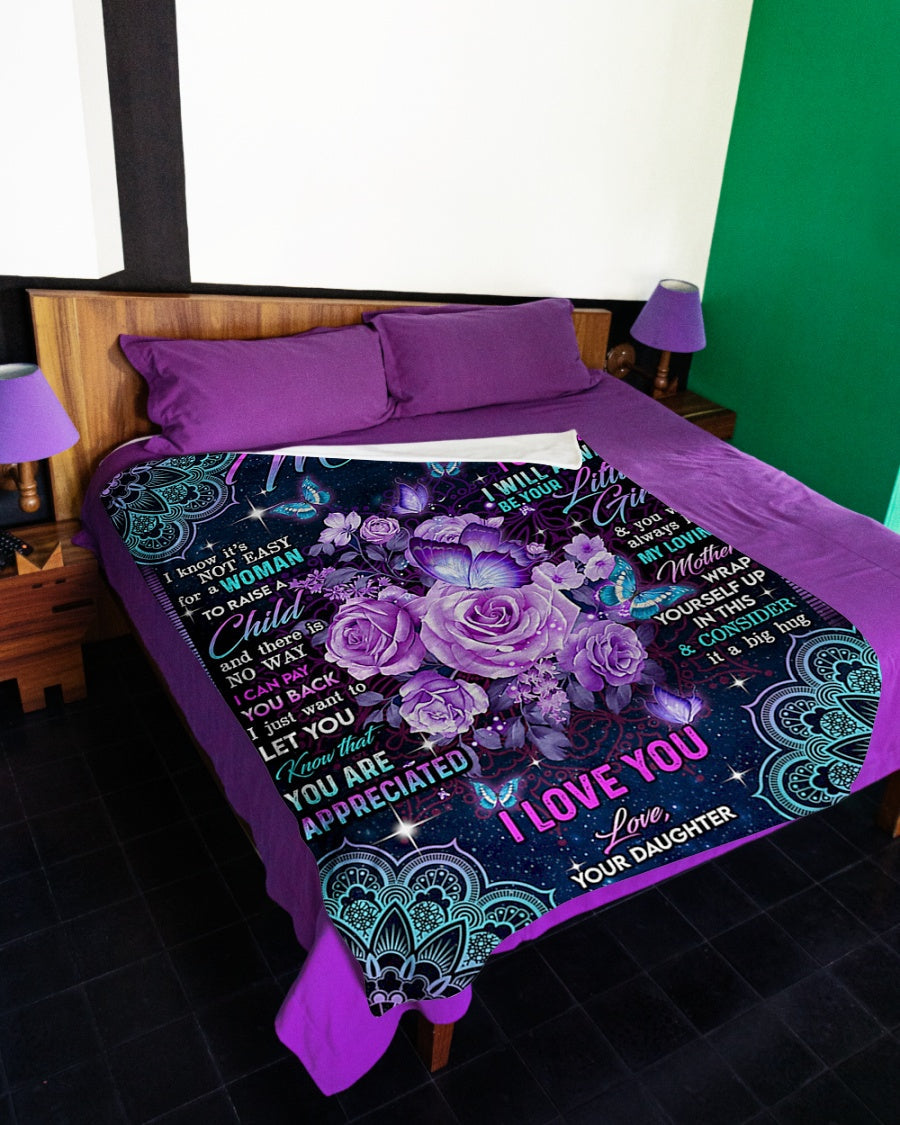 Rose I Love You With All My Heart Flannel Blanket For Cozy Bedroom Sofa Decor