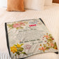 Family To My Mother For Mother Rose Letter Flannel Blanket For Cozy Bedroom Sofa Decor