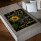 Sunflower You Mean The World To Me Little Boy Flannel Blanket For Cozy Bedroom Sofa Decor