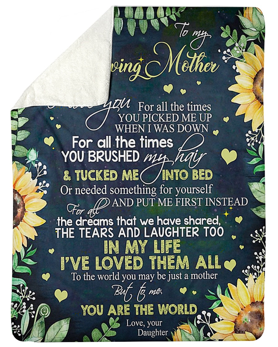 Sunflower You Mean The World To Me Flannel Blanket For Cozy Bedroom Sofa Decor