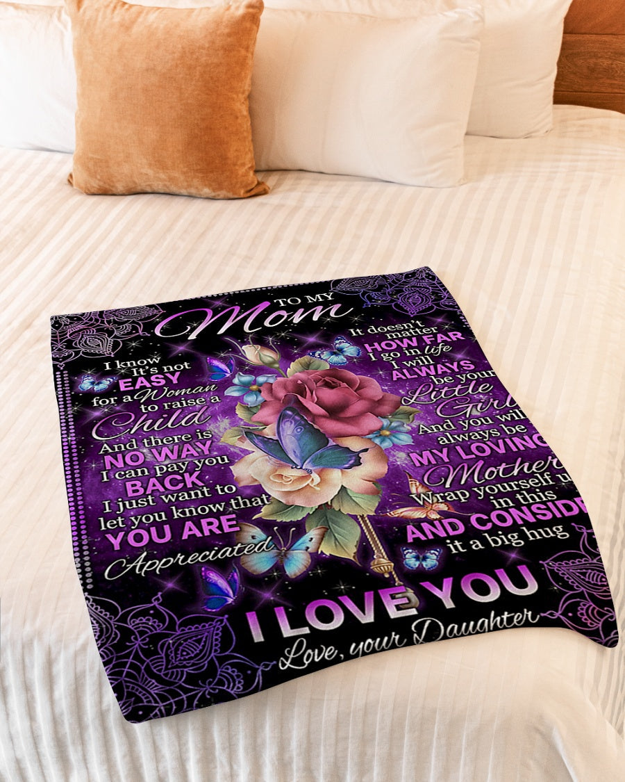 Rose I Loved You My Whole Life Mother Flannel Blanket For Cozy Bedroom Sofa Decor