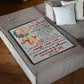 Family Love I'm Proud Of You Daughter Gift Flannel Blanket For Cozy Bedroom Sofa Decor