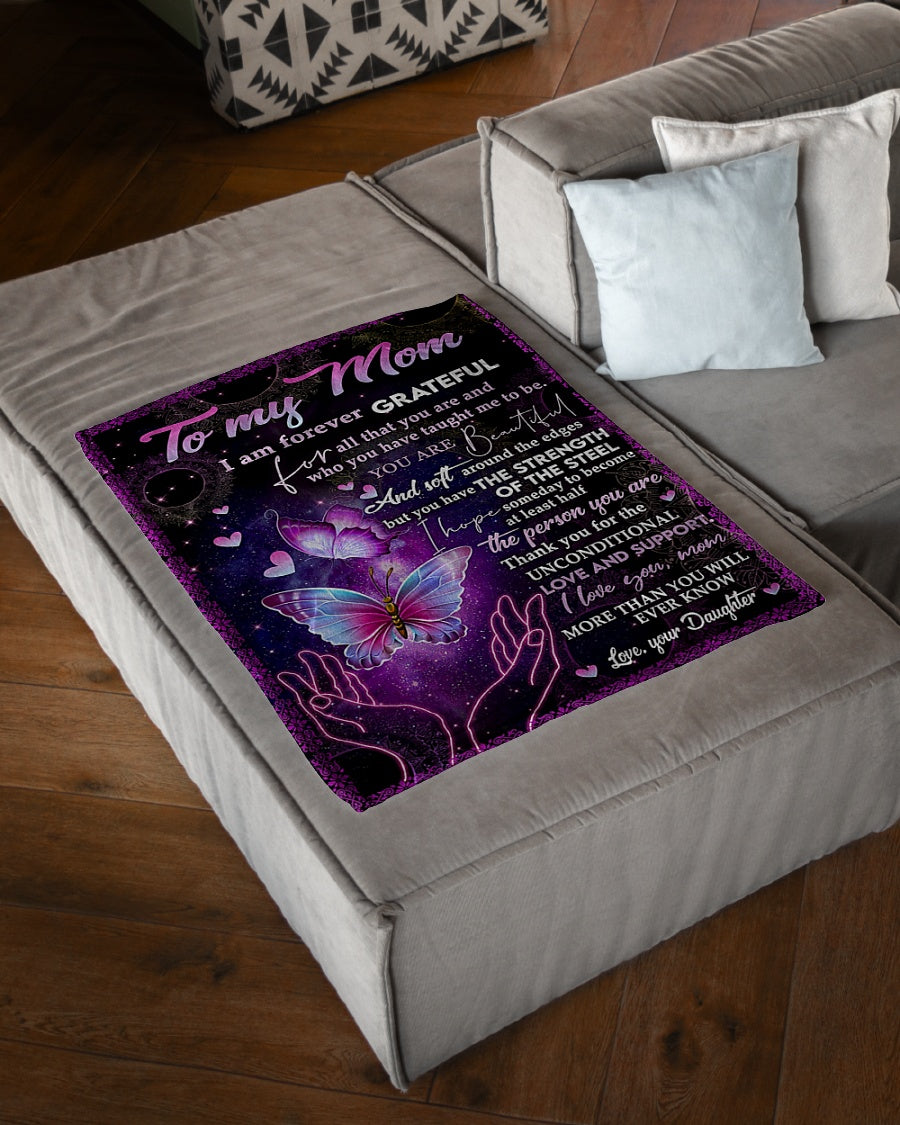 Family Love You Will Always Be My Loving Mother Flannel Blanket For Cozy Bedroom Sofa Decor