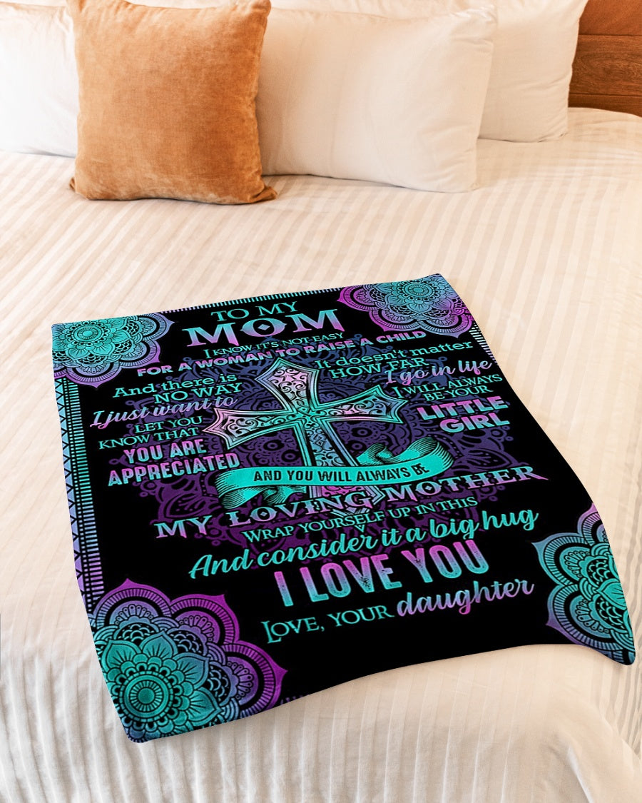 God I Love You With All My Heart Mother Flannel Blanket For Cozy Bedroom Sofa Decor
