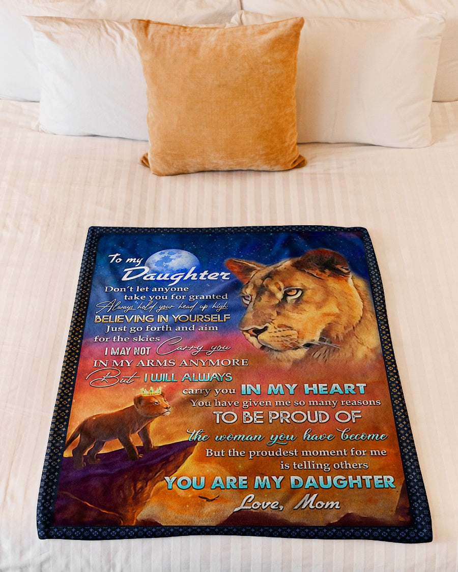 Lion Believing In Yourself Lovely Flannel Blanket For Cozy Bedroom Sofa Decor