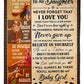 Family Never Forget That I Love You Mom To Daughter Flannel Blanket For Cozy Bedroom Sofa Decor