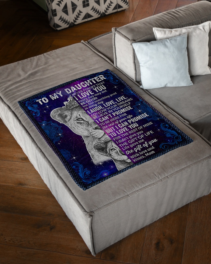 Tiger Never Forget That I Love You Mom To Daughter Flannel Blanket For Cozy Bedroom Sofa Decor