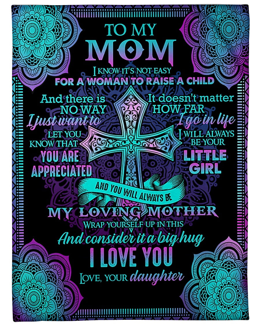 God I Love You With All My Heart Mother Flannel Blanket For Cozy Bedroom Sofa Decor