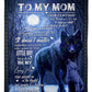 Wolf To My Mom Little Boy Flannel Blanket For Cozy Bedroom Sofa Decor