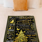 Family I Am So Proud Of You Daughter Gift Christmas Flannel Blanket For Cozy Bedroom Sofa Decor