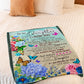Flower I Loved You Daughter Gift Flannel Blanket For Cozy Bedroom Sofa Decor