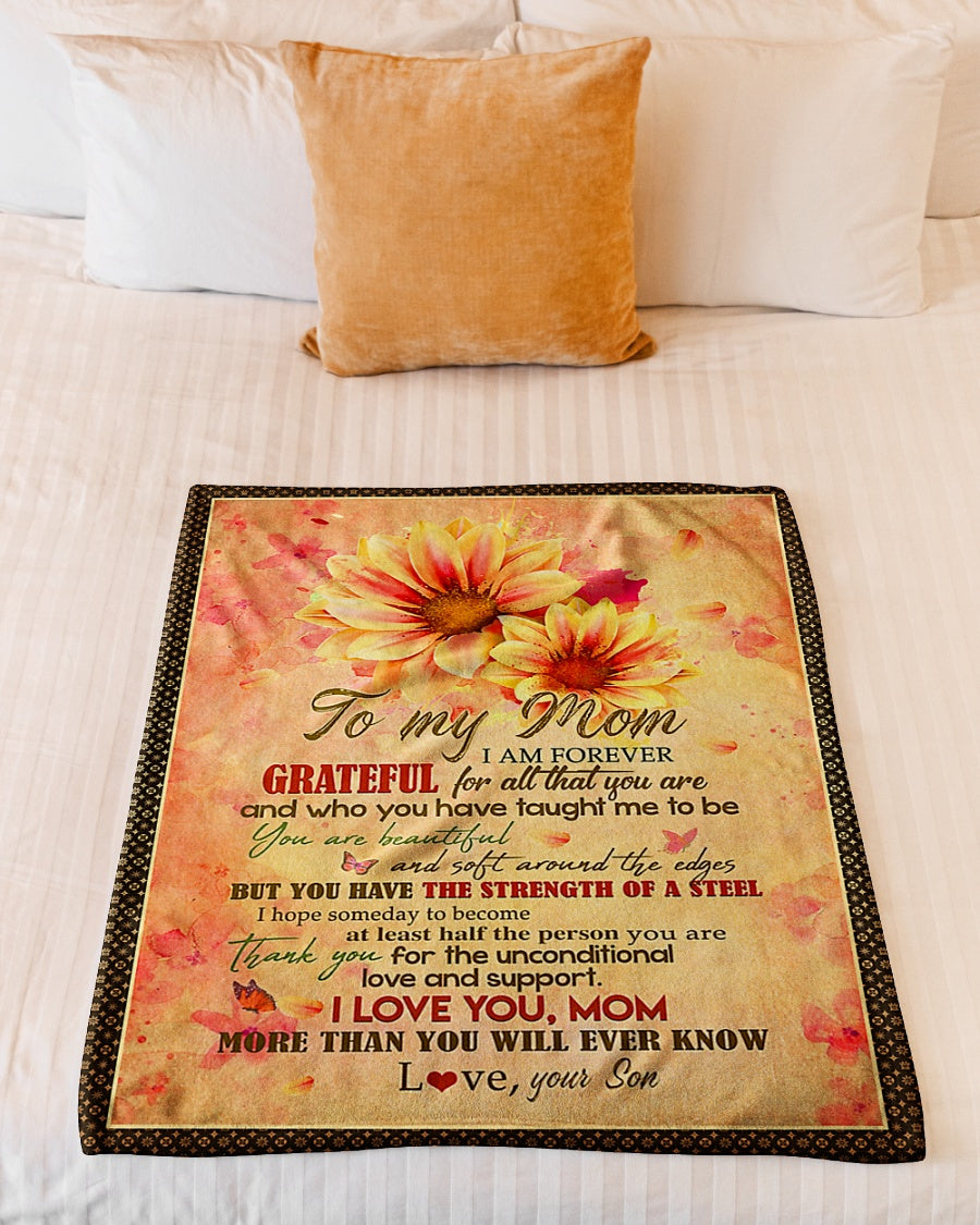 Sunflower I Loved You My Whole Life Flannel Blanket For Cozy Bedroom Sofa Decor