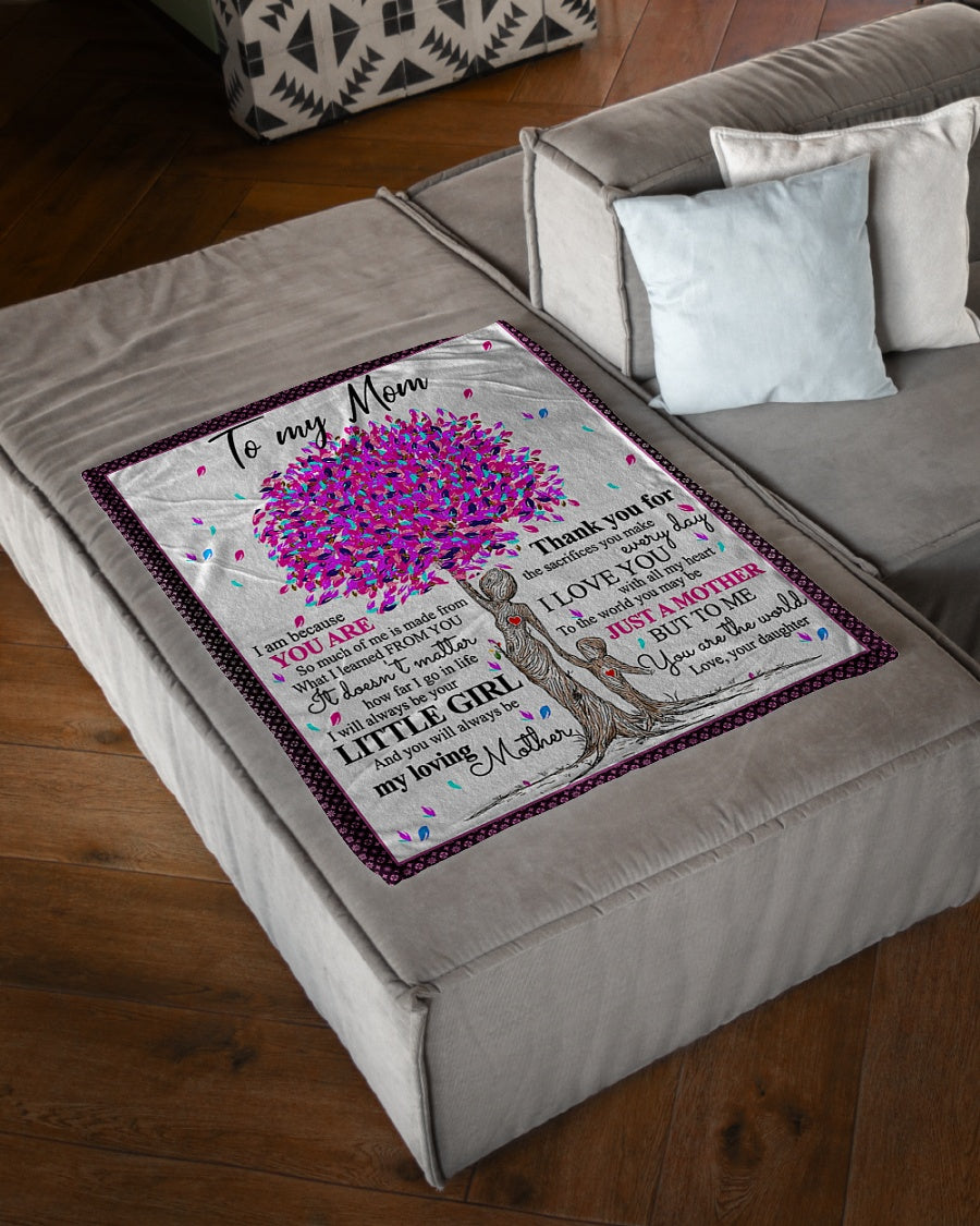 Family To Me You Are The World Little Girl Flannel Blanket For Cozy Bedroom Sofa Decor