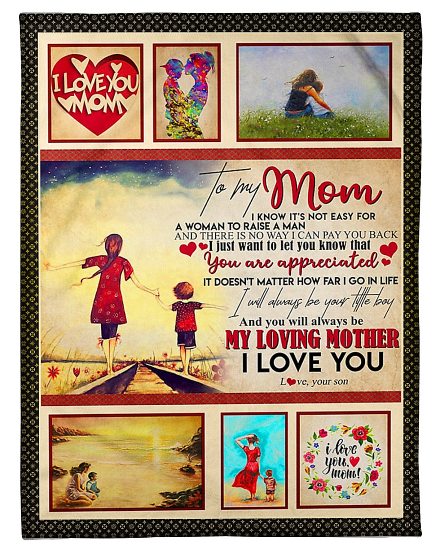 Family To My Mom You Are Appreciated Flannel Blanket For Cozy Bedroom Sofa Decor