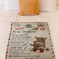 Deer Lover I Am Always With You Daughter Gift Flannel Blanket For Cozy Bedroom Sofa Decor