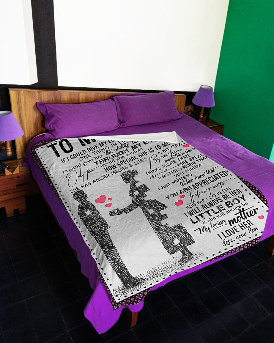 Family To My Mom Vintage If I Could Flannel Blanket For Cozy Bedroom Sofa Decor