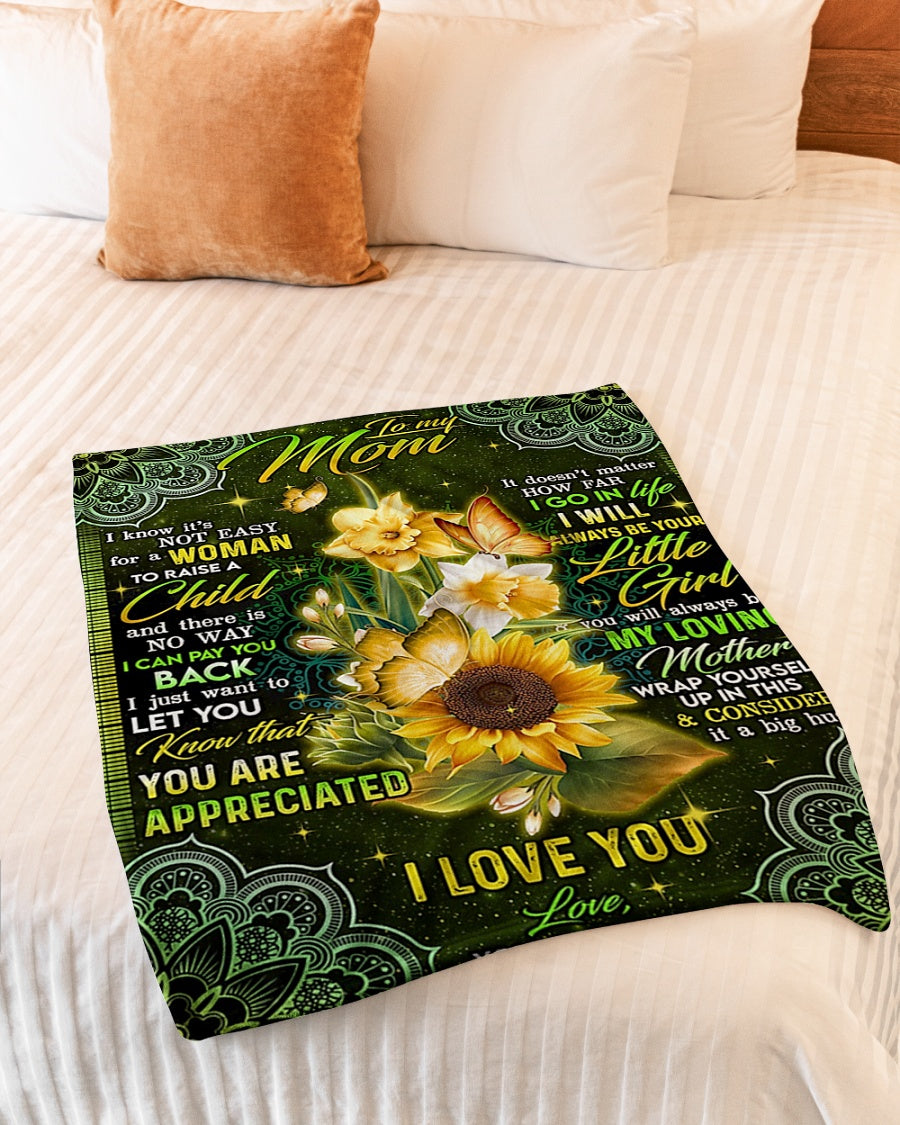 Sunflower Will Always Be The Greatest Mom Flannel Blanket For Cozy Bedroom Sofa Decor
