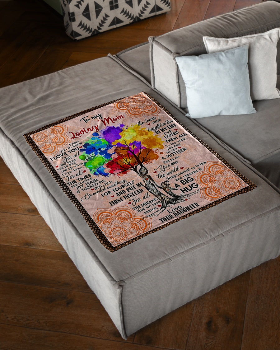 Family I Loved You My Whole Life Flannel Blanket For Cozy Bedroom Sofa Decor