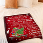 Christmas I Love You Daughter Gift Flannel Blanket For Cozy Bedroom Sofa Decor