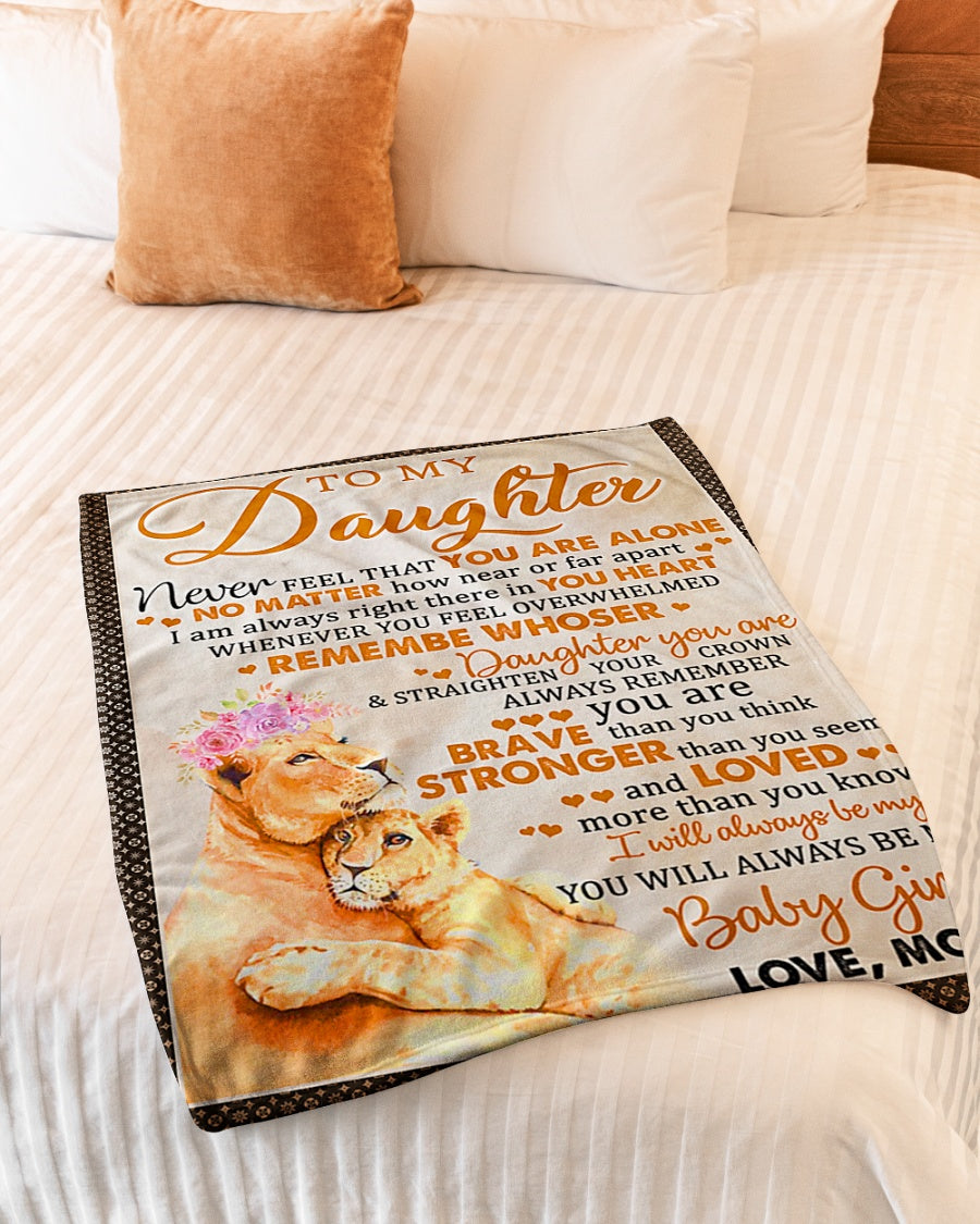 Tiger Never Feel That You Are Alone Mom To Daughter Flannel Blanket For Cozy Bedroom Sofa Decor