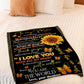 Sunflower To My Mom Flannel Blanket For Cozy Bedroom Sofa Decor